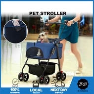 🚀[SG] Pet Stroller/ Outdoor Walking Trolley/ Pet Cart/ Foldable Travel Dog Trolley/ Easy-Fold Puppy 