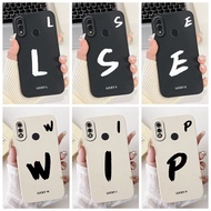 Tecno Camon 11 CF7 CF7k Cover Tecno Camon 11 Pro CF8 Case Simple Fashion Letters A-Z Pattern Design 