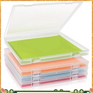 For Paper Files Organizer- 12x12 Inch Scrapbook for Paper Storage in 4 Pack Plastic File Boxes, Craf