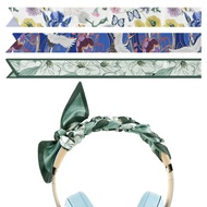 Geekria Silk Elegant Flowers Headband Cover for Sony WH-1000XM6 INZONE H7 H9 Studio 3 Studio Pro Raz