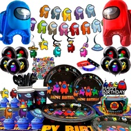 174pcs Among Us Birthday Decorations for Kids Boys- Among Us Party Cups Napkins Banner Balloons