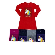 (2-17years) Baju T-shirt Labuh Lengan Panjang Kanak-Kanak Perempuan Unicorn