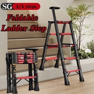 Folding Ladder Aluminum Telescopic Ladder 4/5 Steps Telescopic Ladder