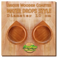 Wooden Coaster tatakan gelas kayu unik 003 tatakan cangkir kopi Coffee