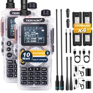 TIDRADIO TD-H8 10Watt Ham Handheld Radio, Bluetooth Programming, Repeater Capable Dual Band Long Ran