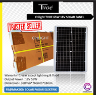 Crilight TVOE SOLAR PANEL 18V 55W (1pcs) untuk Tenaga Elektrik Solar Pagar Elektrik Tenaga Elektrik 