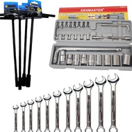 Kenmaster Workshop Package: 27 Pcs Socket Wrench + SpannerRing + T-Wrench Set (8-14mm) - [1][2][3]