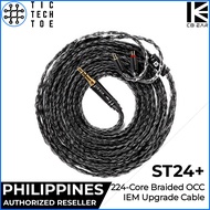 KBEAR ST24 Plus / Juntian IEM Long Upgrade Cable (2m) 2-Pin/QDC 3.5mm Replacement Black Braided Wire