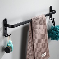 BATHKITCHZ 30-60cm Matte Black Bathroom Accessories Towel Bar Towel Rack Towel Hanger Single Bar Clo