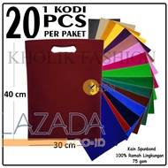 [Uk. 30x40 cm] Tas Spunbond / Goodie Bag Oval Kain Polos Untuk Kantong Belanja Lipat Besar / Souveni