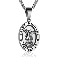 Saint Christopher/Michael/Joseph/Jesus Necklace for Men Women Stainless Steel Patron Pendant Chain 2