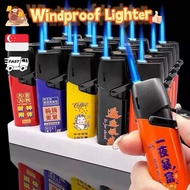 [SG] Windproof Lighter Gas Lighter Flame Lighter CNY Gift Christmas Gift