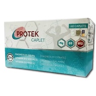 Protek Caplet Magnesium Vitamin B12 & Vitamin D3 60’s | Muscle, Nerve & Bone Health Supplement