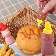 4pcs Mini Bear Shape Seasoning Bottle Plastic Condiment Sauce Squeeze Bottles Refillable Spice Vineg