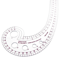 Sewing Ruler Plastic Transparent Multifunction French Curve Ruler Apparel Sample Making Cutting Rule