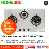 EF 3 Burners Built-In Hob EFH 3767 WT VSB