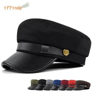 IFFINMY Beret Hats, Flat Top Hat British Style Navy Cap, Flat  Cap Painters Cap Duck Tongue Cap Warm
