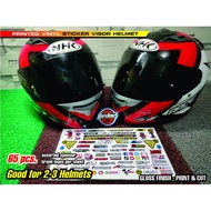 carbon fiber sticker ☀NEW DESIGN PRINTED VINYL STICKER VISOR HELMET - EVO, KYT, NHK, SPYDER, LEV3