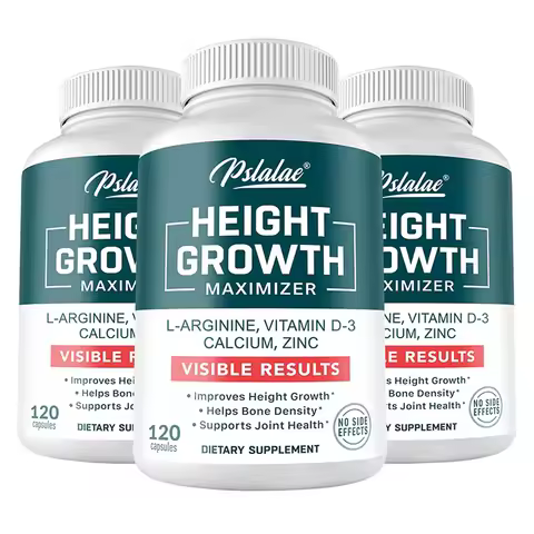 Height Gaining Supplement - Calcium L-Arginine Vitamin D3 Zinc Supplement - Promotes Bone Growth - H