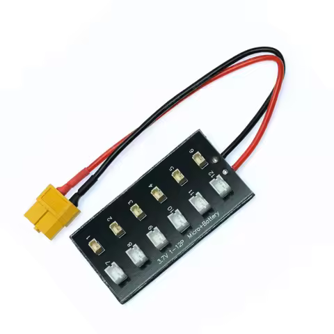 New RC Charging Balance Board with Micro JST 1.25 and JST-PH XT60 Charge lead for 1S Lipo 12 port : 