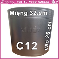 25 Chậu nhựa VĨ HIỀN C12 miệngcao 32x26cm trồng cây ăn trái và hoa siêu bền--77108