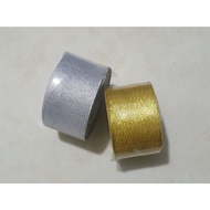 Glitter Ribbon 1 1 2 Inch (4 cm) Glitter Ribbon/ 4 cm Glitter Ribbon/ Gold Ribbon/ Silver Ribbon/