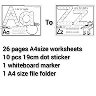Alphabet Number Do A Dot Activity Worksheet Montessori Activity Book Busy Book Dot Sticker Book Trac