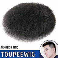 Toupee Premium Wig Men's Baldness Cover Black Natura Wig Cover Gray Hair and Bald Men Wig for Men To
