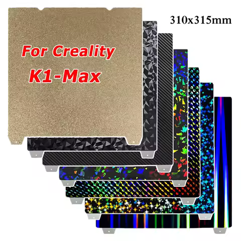 K1 Max PEI Plate PEO PET PEY Build Plate for Creality K1-Max 310x315mm PEI Sheet Double Sided K1Max 