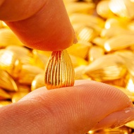 Mini Small Gold Bar Real Golden Melon Seed Gold Abacus Ingot Home Shop Decoration Housewarming Gift 