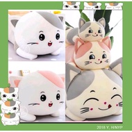 💥READY STOCK💥BIG Head Cute Kitty Cat Plush Toy Dolls Anak Patung Kucing Kepala Besar Comel 萌萌大头猫咪抱枕