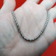 100% STAINLESS STEEL W3.5MM*Long55cm NECKLACE SILVER CHAIN ANTI RUSH