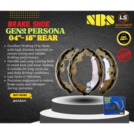 BRAKE SHOE PROTON GEN2 PERSONA REAR 04"-15" PART KASUT LINING BELKANG NBS S2386