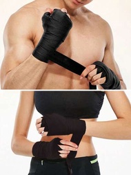 1入組運動拳擊繃帶,男女均適用的吸汗彈性手包裹,手部保護手套,拳擊手套紗布