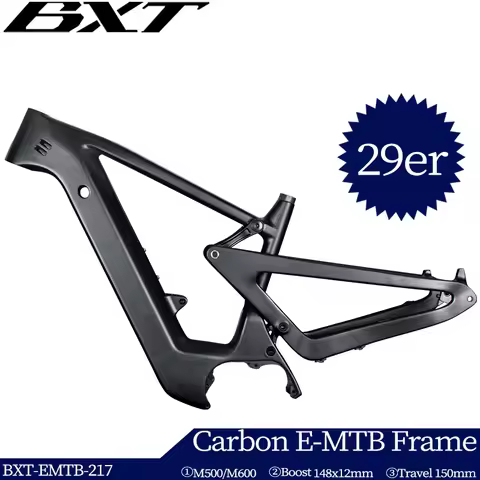 BXT 29er E-MTB All Full Suspension Carbon Mountain Bike Frame Travel 150mm AM Bike Carbon Full Suspe