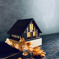 【木屋小夜燈-谷田二】床頭燈/桌面擺件/合掌村/原創設計/USB/LED