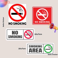 No SMOKING STICKERS - SMOKING AREA STICKERS - NO SMOKING STICKERS - NO SMOKING STICKER
