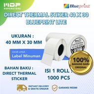 Direct Thermal Sticker 40 x 30 BLUEPRINT Lite 40x30 mm 1 Roll contains 5