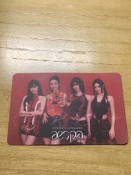 aespa 拉麵代言人 簽名卡
