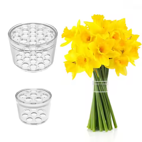 2024 New Spiral Ikebana Stem Holder, Floral Grid for Vase Elegant Centerpiece Design Company Party F