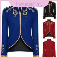 Men Dapper Palace Prince Gold Embroidery Blazer Slim Fit Jacket For Theme Activities