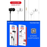 EARLDOM ET-E11 STEREO EARPHONE HEADPHONE 3.5MM AUDIO JACK (black)