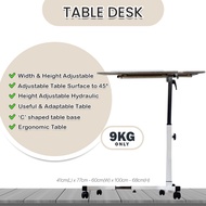 Model 1811 Overbed Table - Height Adjustable, Base Width Adjustable, Multiple Tilt Angle, Textured S