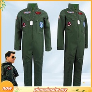 ❤Ready Stock❤Halloween Costume For Adult Army Green American Military Pilot Uniform Women Men Spaces