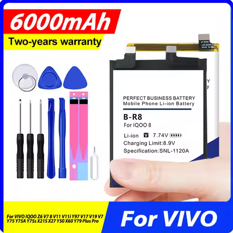 B-D5 B-P1 B-M3 B-K6 B-G3 New Battery For VIVO IQOO Z6 V7 8 V11 V11i Y97 V17 V19 V7 Y75 Y75A Y75s X21