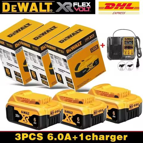 Original Dewalt 20V/60V 6.0Ah Battery For Dewalt DCB206 DCB205 DCB200 DCF887 DCG405 DCD791 DCF922 DC