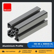 DBASIX - Aluminium Profile / 4040 Aluminium Extrusion Profile / H8 40x40R4S XL Slot 8 Aluminium Prof