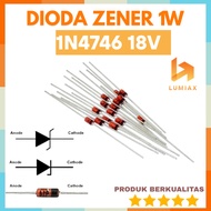 18v Diode Zener 1w 1N4746 Diode 18 v 1 1.0 1.0 w IN4746 DIP DO-41
