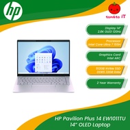 HP PAVILION PLUS 14 EW1011TU Laptop - Tranquil Pink (14" 2.8K OLED/120Hz/U7-155H/Intel ARC/512GB SSD