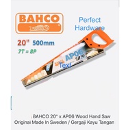 100% ORIGINAL BAHCO  X AP06 SWEDEN WOOD HAND SAW /GERGAJI  KAYU TANGAN TAJAM CEPAT POTONG